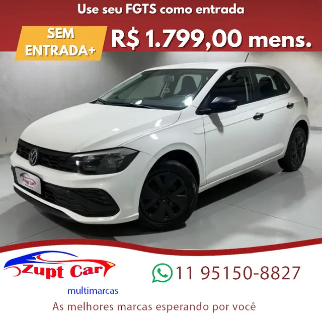 Carro Volkswagen Polo 2024 Track 1.0 Flex 12V 5p