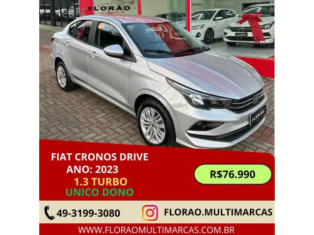 Carro Fiat Cronos 2023 Drive 1.3 (Flex) AT
