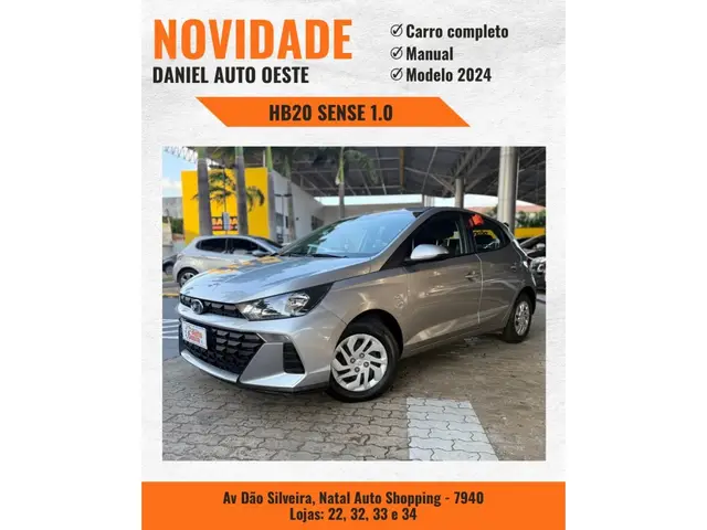 Carro Hyundai HB20 2024 Sense 1.0 (Mec.)