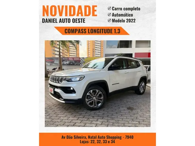Carro Jeep Compass 2022 Longitude 1.3 T270 (Aut) (Flex)