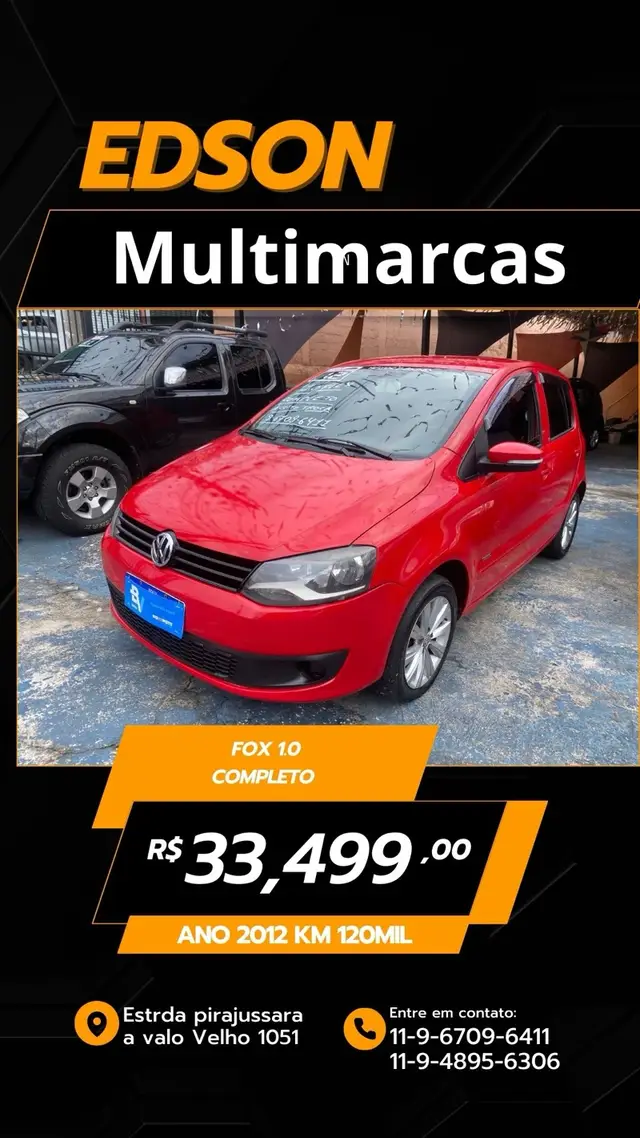 Carro Volkswagen Fox 2012 1.0 8V (Flex) 2p