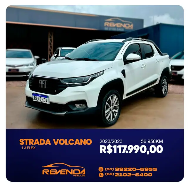 Carro Fiat Strada 2023 Volcano 1.3 8V CD AT