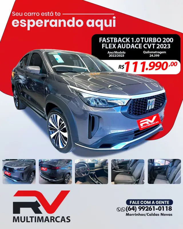Carro Fiat Fastback 2023 Audace Turbo 200 (Flex) (Aut)