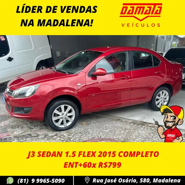 Carro JAC J3 2015 1.5 16V VVT S Jet Flex