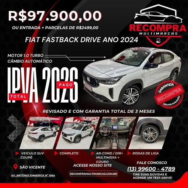 Carro Fiat Fastback 2024 Abarth