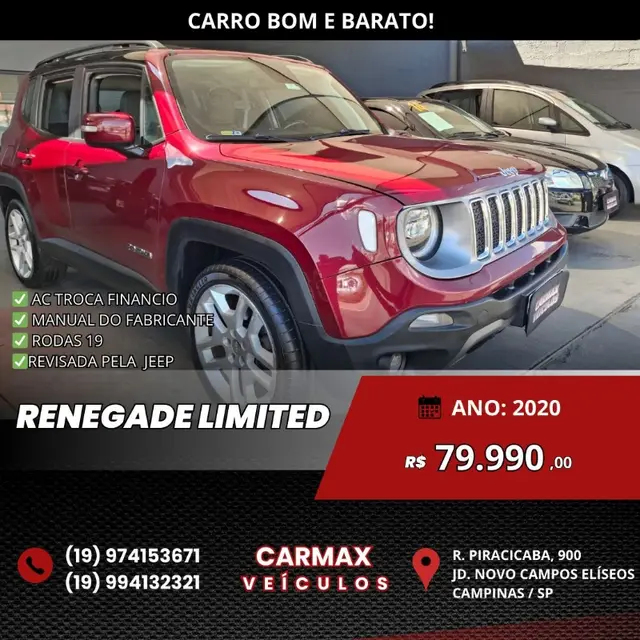 Carro Jeep Renegade 2020 Limited 1.8 4x2 (Aut) (Flex)
