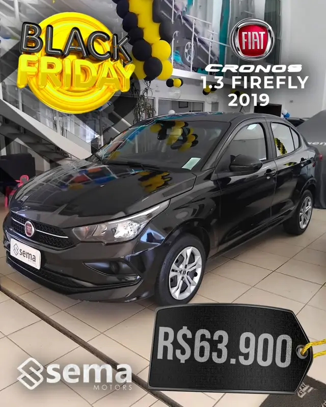 Carro Fiat Cronos 2019 1.3 Drive Firefly (Flex)