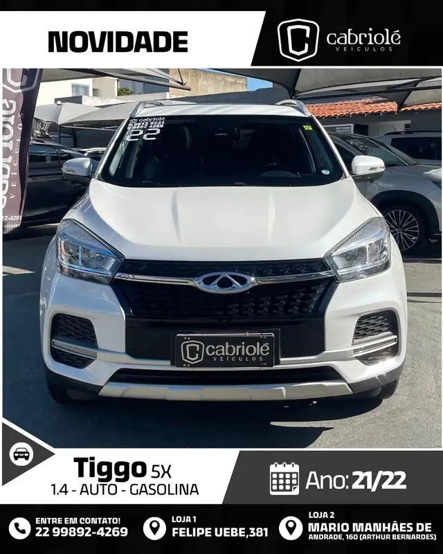 Carro CAOA Chery Tiggo 5X 2022 TXS 1.5 Turboflex (Aut)