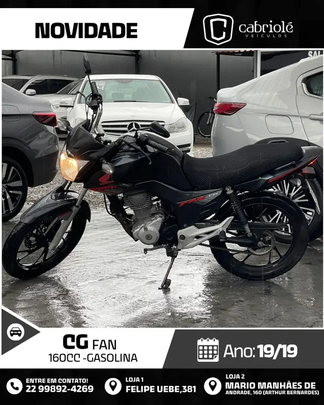 Moto Honda CG 160 2019 160 Fan