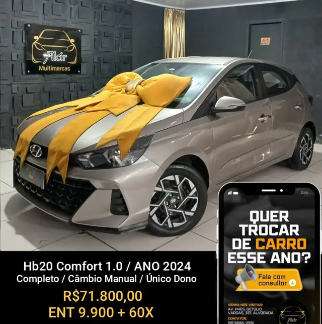 Carro Hyundai HB20 2024 Comfort Plus 1.0 (Mec.)