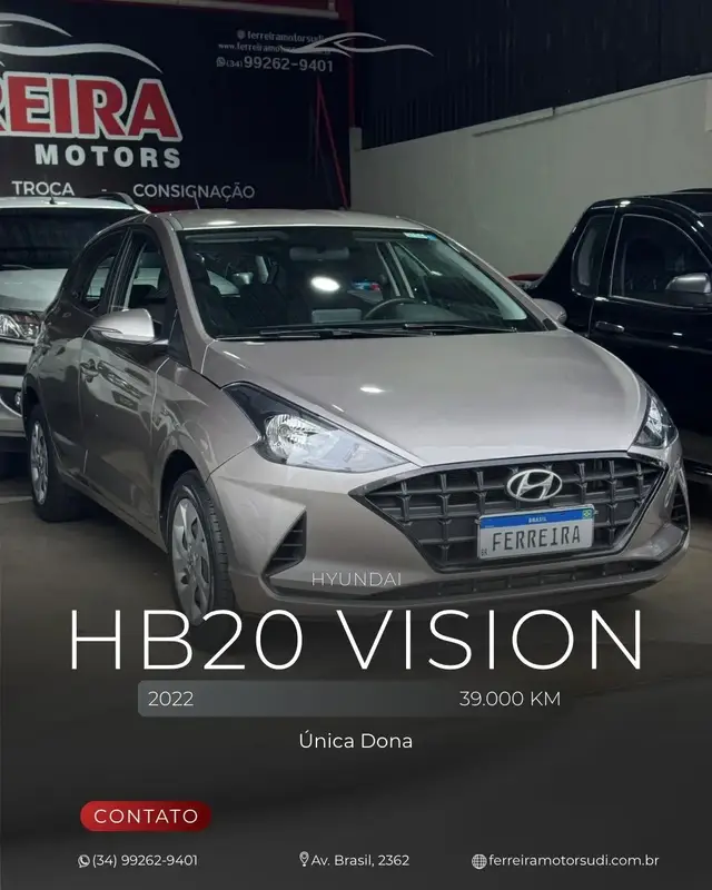 Carro Hyundai HB20 2021 Vision 1.0