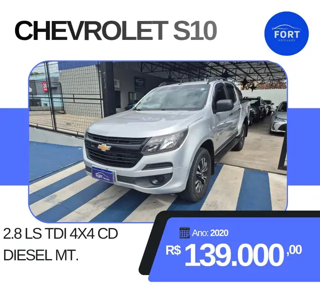 Carro Chevrolet S10 Cabine Dupla 2020 S10 2.8 CTDI LS 4WD (Cabine Dupla)