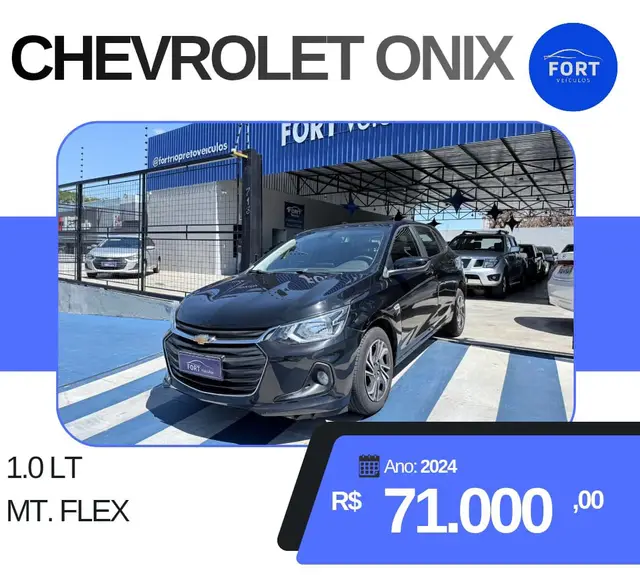 Carro Chevrolet Onix 2024 LT 1.0