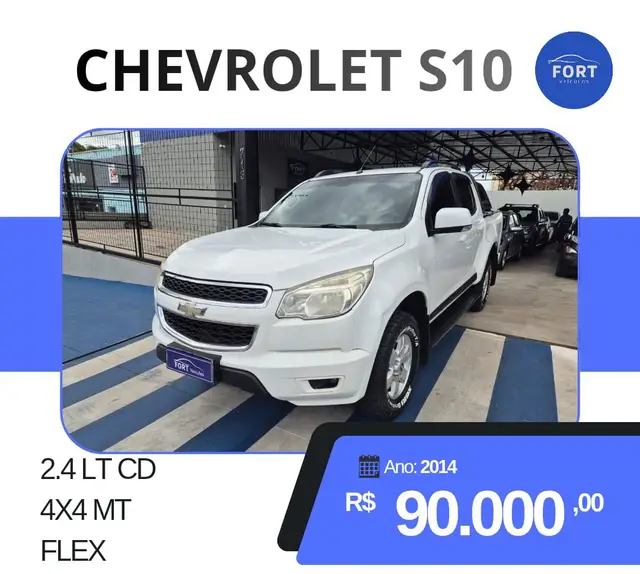 Carro Chevrolet S10 Cabine Dupla 2014 S10 2.4 LT 4x2 (Cab Dupla) (Flex)