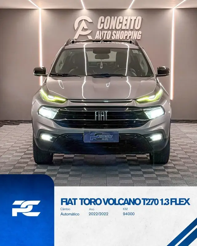 Carro Fiat Toro 2022 Volcano 1.3