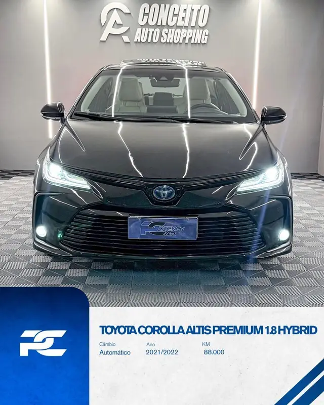 Carro Toyota Corolla 2022 Altis Premium Hybrid 1.8 (Flex) (Aut)