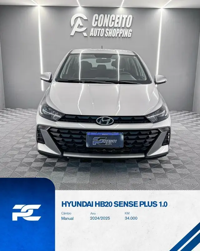 Carro Hyundai HB20 2025 Sense Plus 1.0 (Mec.)