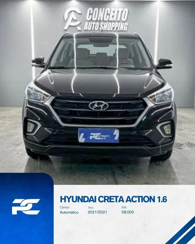 Carro Hyundai Creta 2021 Action 1.6 (Aut) (Flex)