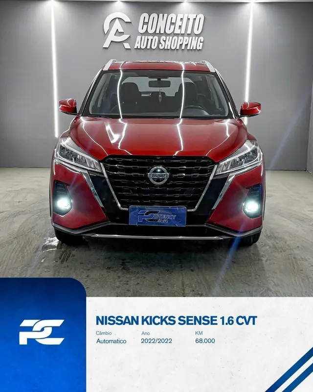 Carro Nissan Kicks 2022 Sense 1.6 (Flex) (Aut)