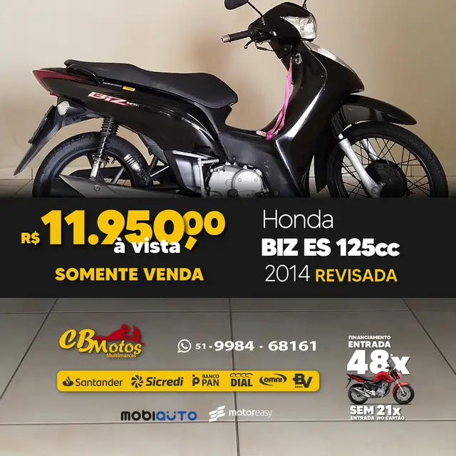 Moto Honda Biz 125i 2014 ES