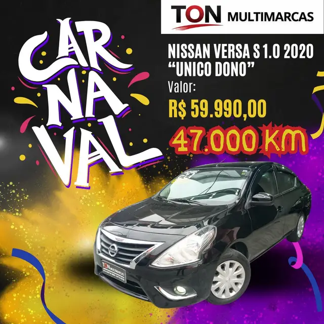 Carro Nissan Versa 2020 1.0 12V (Flex)