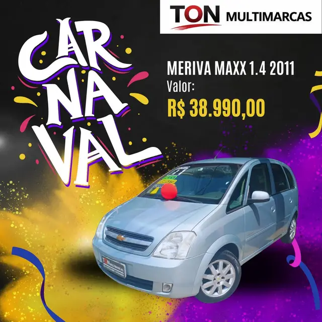 Carro Chevrolet Meriva 2011 Maxx 1.4 (Flex)