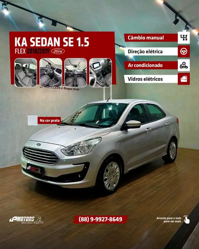 Carro Ford Ka Sedan 2019 SE 1.5 12v (Flex)