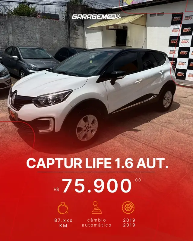 Carro Renault Captur 2019 Life 1.6 16v SCe CVT (Flex)