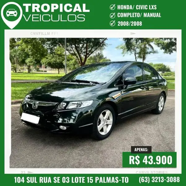 Carro Honda Civic 2008 Sedan LXS 1.8