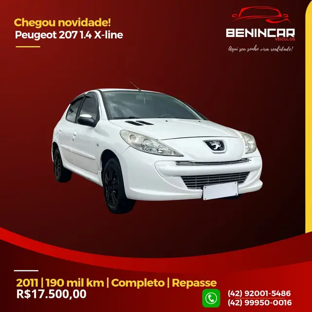 Carro Peugeot 207 2011 Hatch XR 1.4 8V (flex) 4p