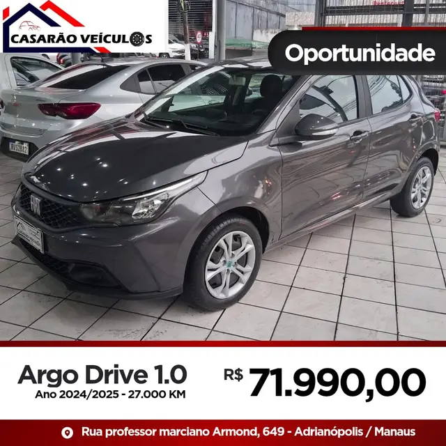 Carro Fiat Argo 2025 Drive 1.0