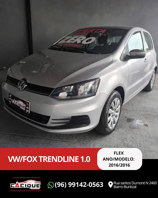 Carro Volkswagen Fox 2016 1.0 MPI Trendline (Flex)