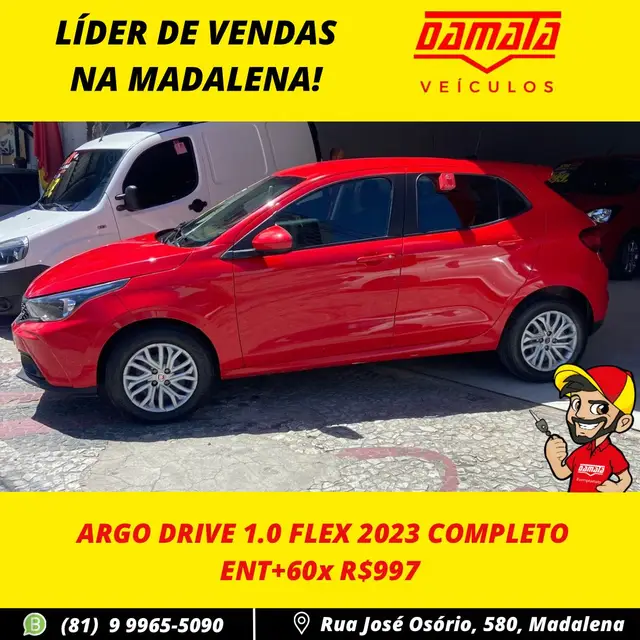 Carro Fiat Argo 2023 Drive 1.0 (Flex)
