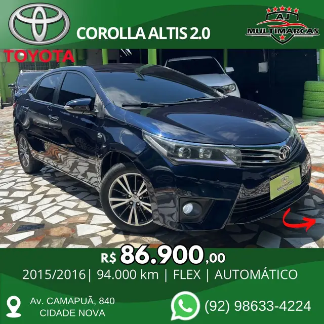 Carro Toyota Corolla 2016 2.0 Altis Multi-Drive S (Flex)