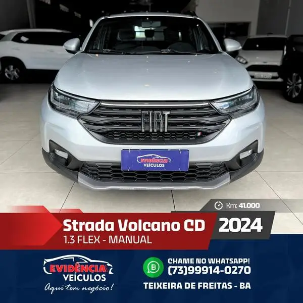 Carro Fiat Strada 2024 Volcano 1.3 Cabine Dupla