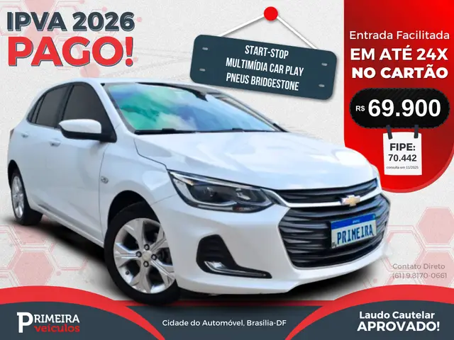 Carro Chevrolet Onix Plus 2020 1.0 Premier Turbo Flex (Aut)