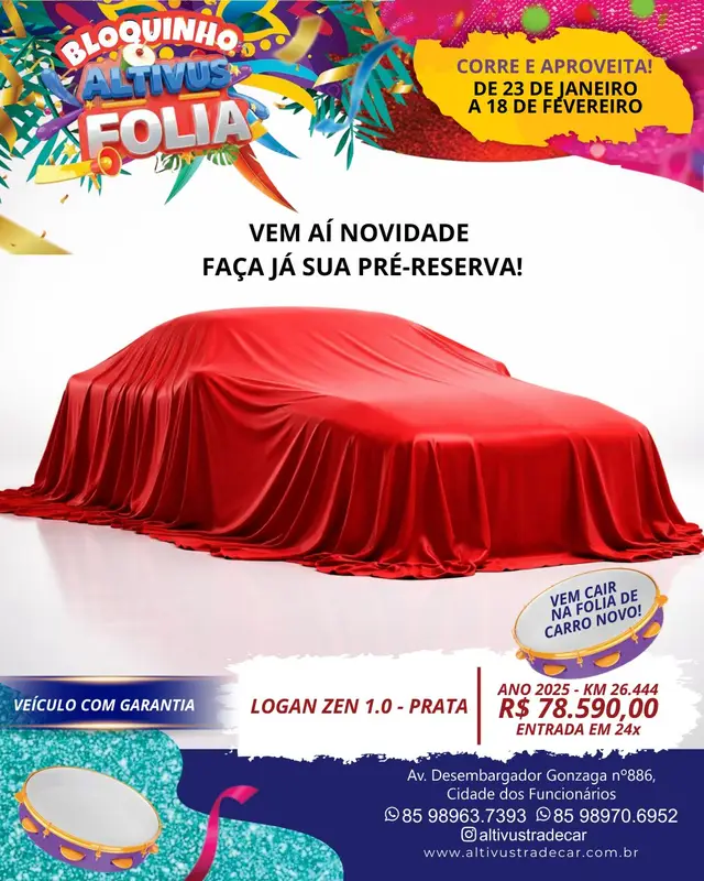 Carro Renault Logan 2025 Zen 1.0