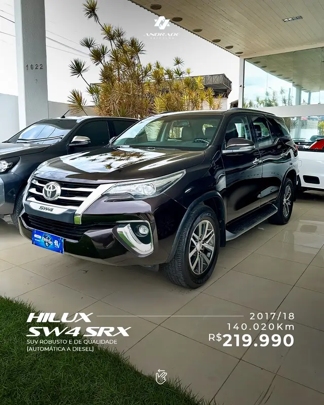 Carro Toyota SW4 2018 2.8 TDI SR 4x4 (Aut)