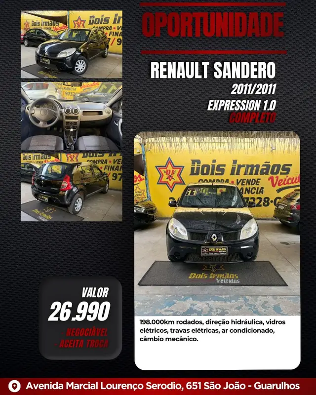 Carro Renault Sandero 2011 Expression 1.0 16V (flex)