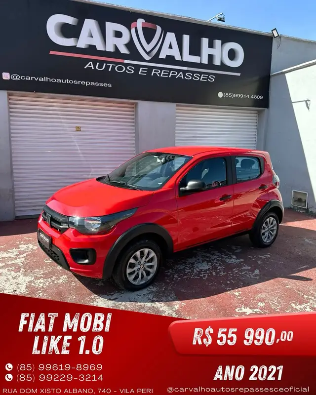 Carro Fiat Mobi 2021 Like 1.0 (Flex)