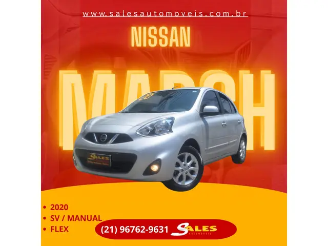 Carro Nissan March 2020 1.6 16V SV (Flex)