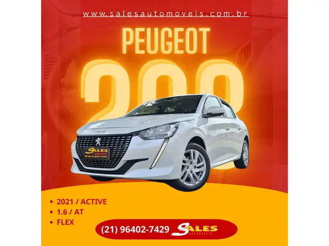 Carro Peugeot 208 2021 Active Pack 1.6 (Flex) (Aut)
