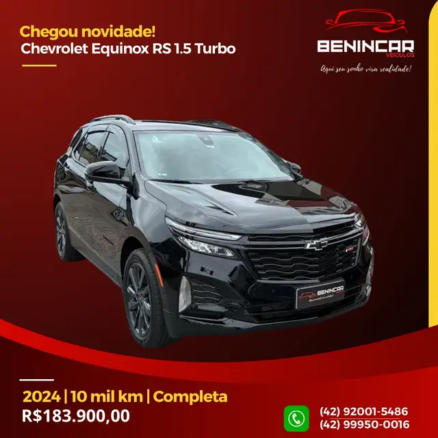 Carro Chevrolet Equinox 2024 RS 1.5 Turbo (Aut.)