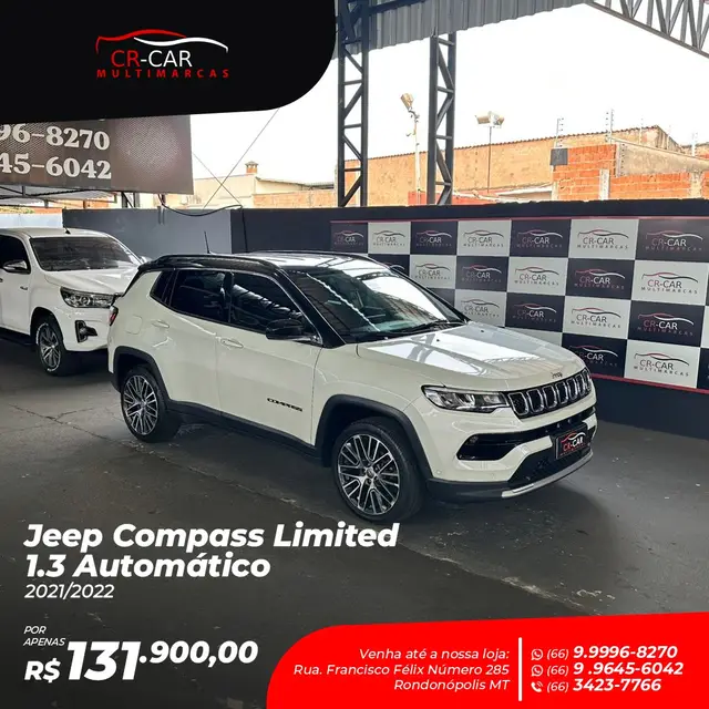 Carro Jeep Compass 2022 Limited 1.3 T270 (Aut) (Flex)