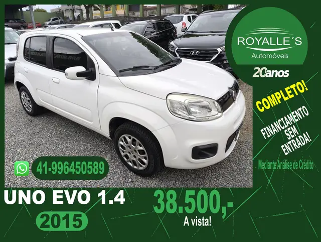 Carro Fiat Uno 2015 Evolution 1.4 8V (Flex) 4p