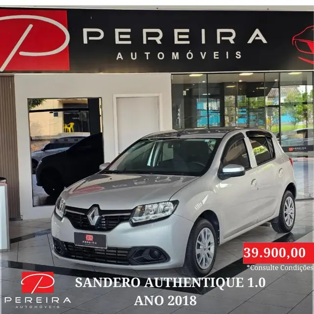 Carro Renault Sandero 2018 Authentique 1.0 12V SCe (Flex)