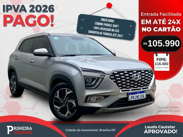 Carro Hyundai Creta 2023 Limited 1.0 Turbo (Aut) (Flex)