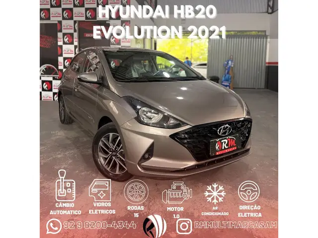 Carro Hyundai HB20 2021 1.0 Evolution Turbo (Aut) (Flex)