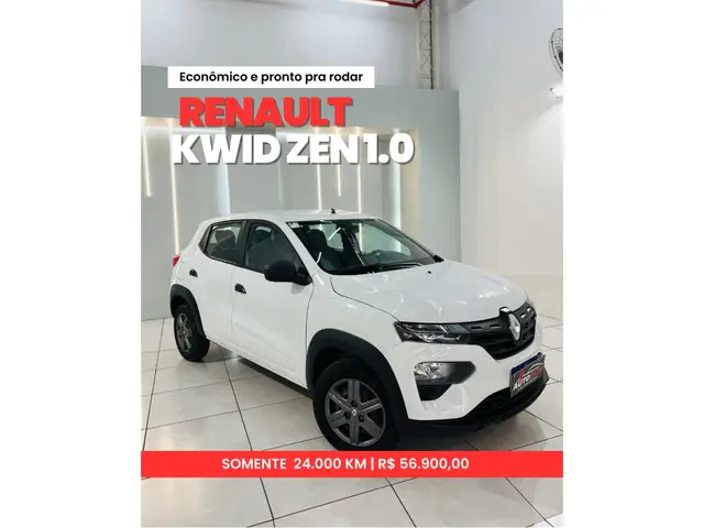 Carro Renault Kwid 2024 Zen 1.0 12v SCe (Flex)