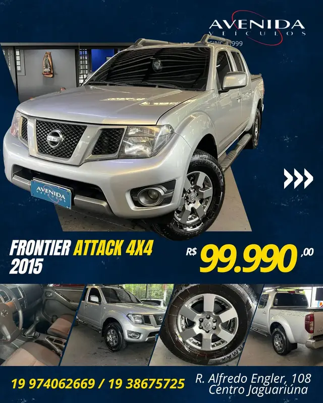 Carro Nissan Frontier 2015 2.5 TD CD 4x4 SV Attack